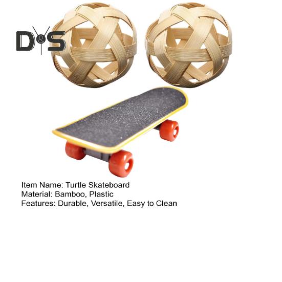 Мяч для кормления черепахи и набор для обучения скейтборду, набор игрушек для маленьких животных, фруктов, овощей и мини-скейтборда