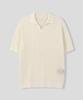BLACK MOMENT Minimal Waffle Collar Knit Short Sleeve Tee [Black]