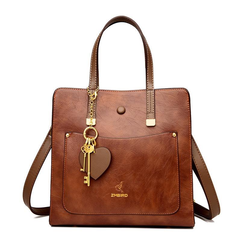 Stylish Bag Retro Tote Bag Women's Texture PU Women's Handbag Shoulder Bag Crossbody Bag