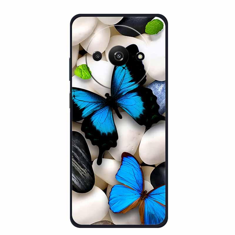 Чехол для телефона Xiaomi Poco C61 Задняя крышка Чехол PocoC61 Черный Силиконовый Мягкий Funda Para Для Xiaomi Poco C61 Чехол C 61 6.71" Coque