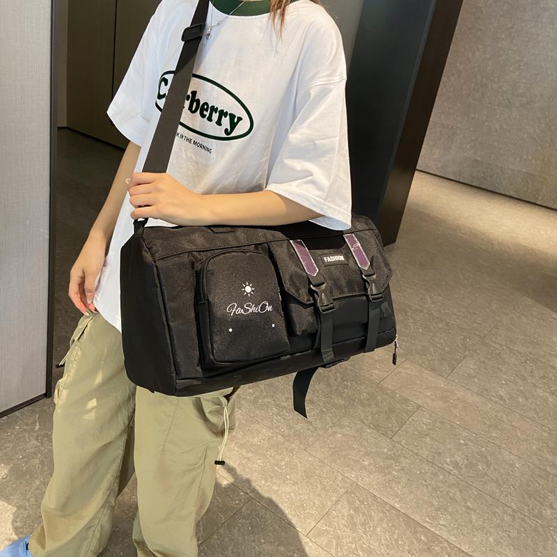 Большая вместительная портативная сумка-мессенджер, дорожная водоотталкивающая сумка, унисекс, студенческая дорожная сумка через плечо
