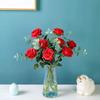 DIY Floral Arrangment Artificial Silk Flowers Fake Roses Bouquet for 1PC Wedding Home Party