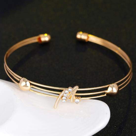 KC позолоченные горный хрусталь сердце M буква кулон ожерелье кольцо браслет серьги