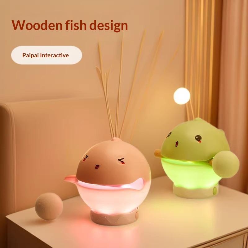 Wooden Fish LED Night Lamp for Prayer Rooms Soothing Light for Relaxation and Peace