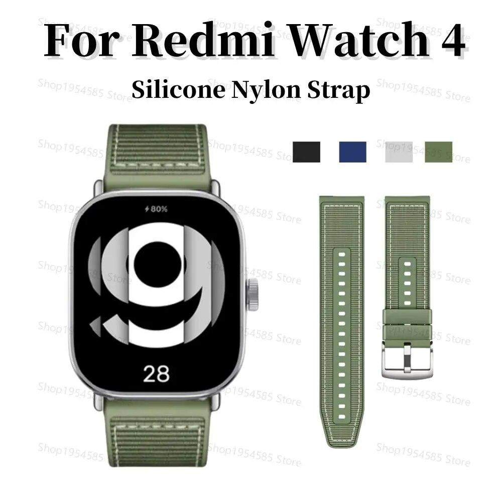 Silicone Nylon Strap For Redmi Watch 4 Mi Band 8 Pro SmartWatch Wristband Replacement Wristband For Redmi Watch4 Accessories