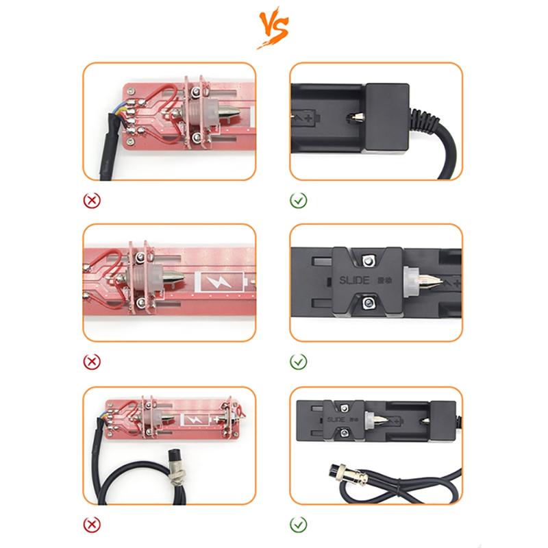 BAAU 18650 26650 21700 Lithium Battery Four-Wire System Internal Resistance Meter Test Bracket Battery Fixture Clamp Holder