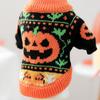 Turtleneck Design Halloween Dog Sweater Warm Pumpkin Costume Dog Knitwear Soft Comfortable Pumpkin Pet Sweater Cat Costume