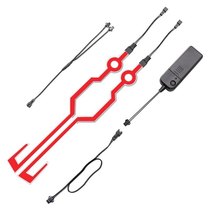 Велосипедный Мотоциклетный Шлем Светодиодная Холодная Подсветка Самоклеящаяся Светоотражающая Светящаяся Наклейка Полоса Модифицированная Водонепроницаемая Декорация