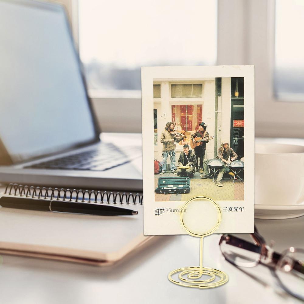 20Pc Round Shaped Table Number Stands Stable Place Card Holder Name Card Clip  Wedding Party