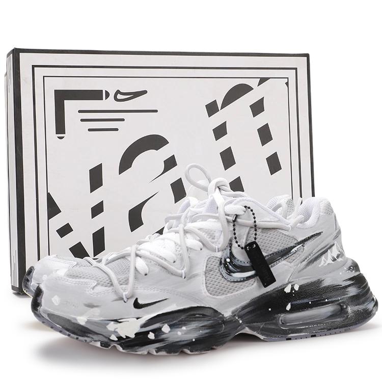 Nike Air Max Fusion Сетчатые Дышащие Влагоотводящие Покрытие Низкие Кроссовки для Бега Женские Серые CJ1671-105(Team130-VAM)