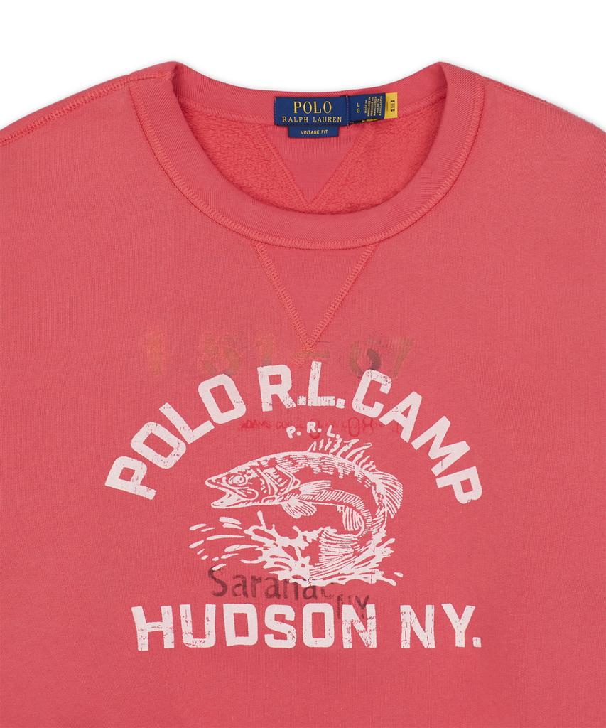 POLO RALPH LAUREN Vintage Fit Fleece Graphic Sweatshirt - Dark Red