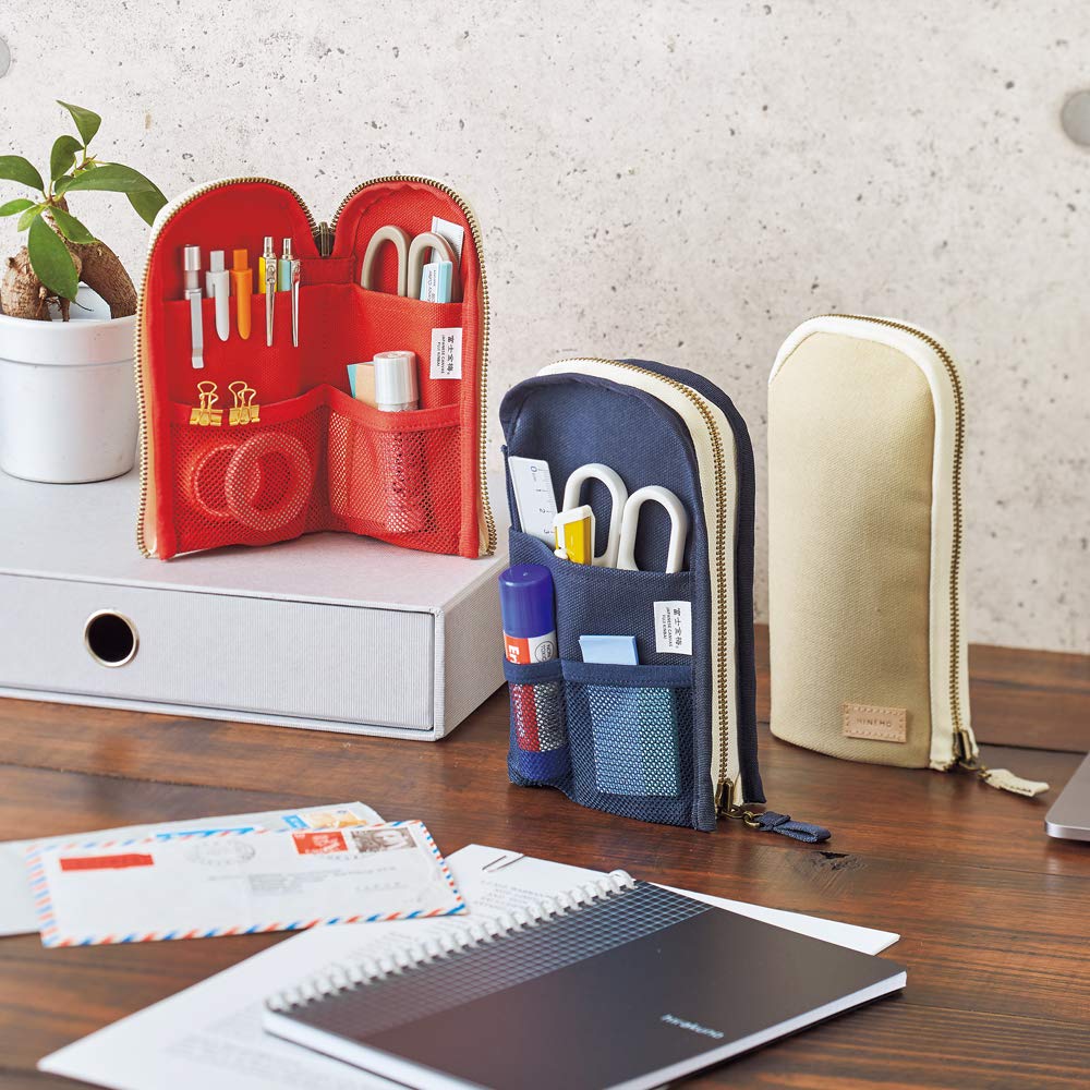 LIHIT LAB. HINEMO Stand Pen Pouch L Black A7903-24