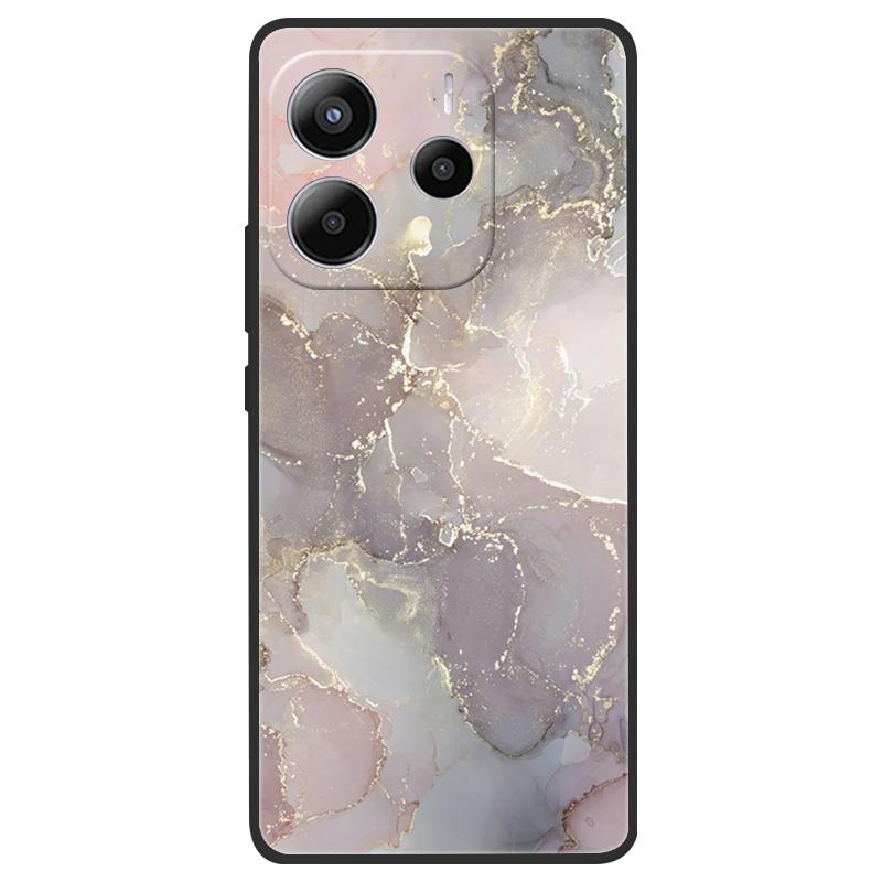 Чехол для Xiaomi Redmi Note 14 5G Мягкий ТПУ Мраморный Силиконовый Чехол для Телефона для Coque Redmi Note 14 5G Глобальные Чехлы Черный Бампер Funda