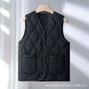 High-quality Down Cotton Vest Women's Autumn and Winter Warm Stand-up Collar Sleeveless Vest Fashion Outer Vest Jacket