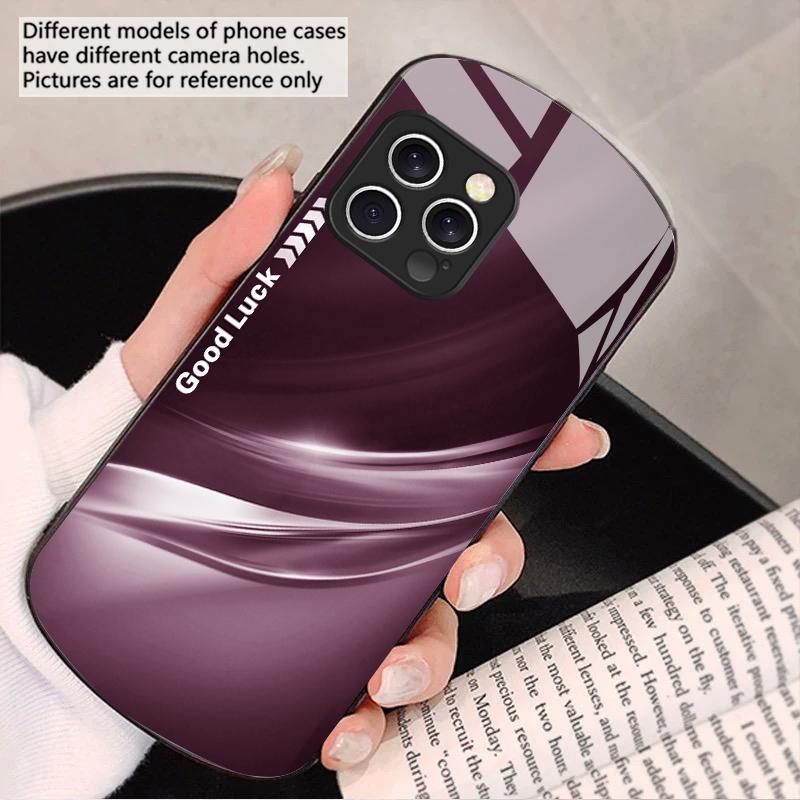 Удачный градиентный рябь для iPhone 16 Pro Max 16e 15 Pro 14 13 12 Mini 11 XS Max XR 7 8 Plu SE 22 Эллиптический стеклянный чехол для телефона