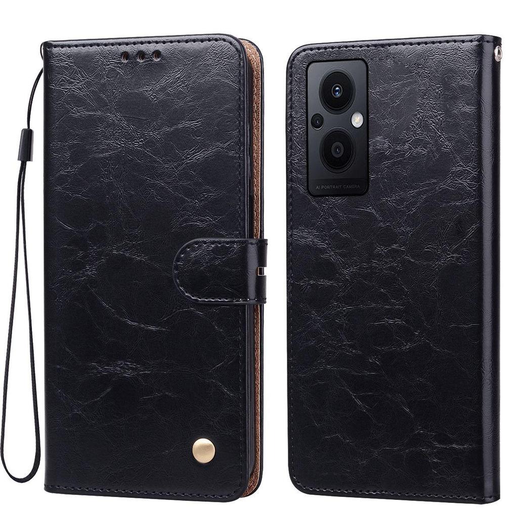 Винтажный чехол-бумажник из ПУ кожи с текстурой Crazy Horse для OPPO Reno8 Z 5G, Reno7 Z 5G, с держателем для карт, подставкой, противоударный защитный чехол