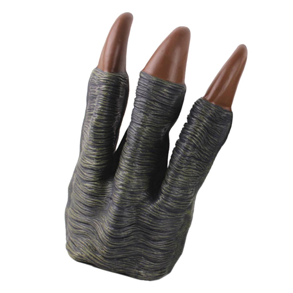 Dinosaur Glove Toy Brown Puppet Gloves Realistic Dragon Claws Monster Cosplay for Halloween Party
