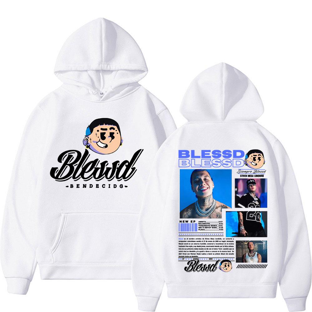Blessd El Bendito Album Tour 2026 Merch Hoodies Men Women Casual Cozy High Quality Sweatshirts Fashion Hip Hop Hooded Pullovers