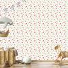 Rabbits Wallpaper White and Coral for Living Room and Bedroom 50x1000