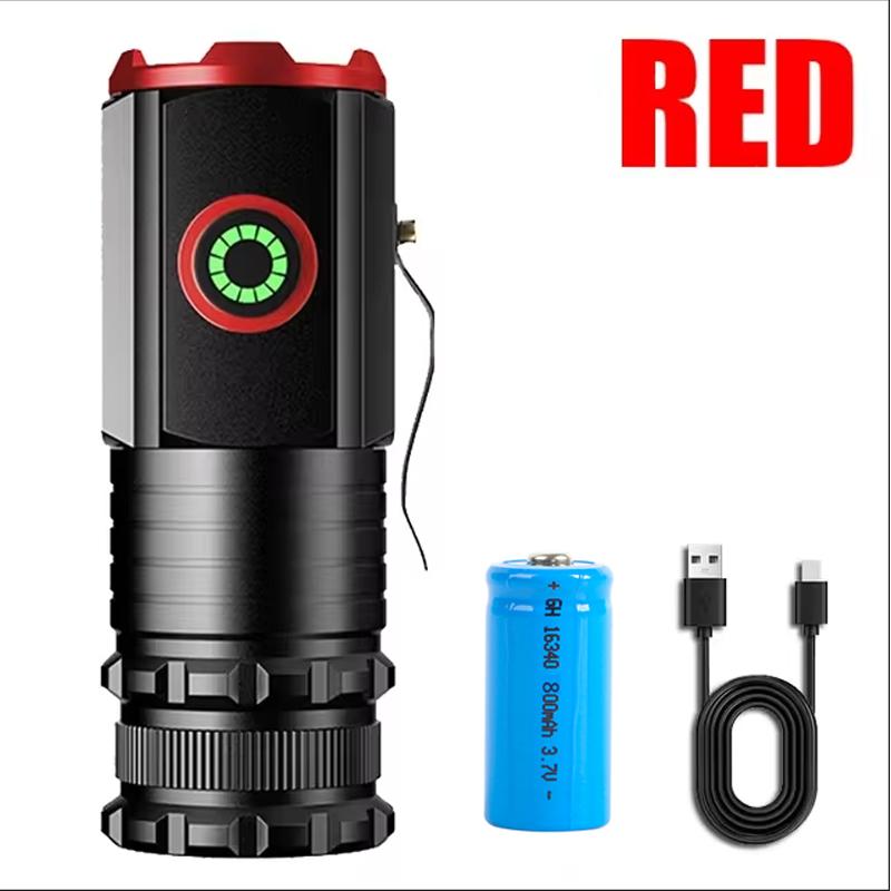KDULIT Powerful LED Mini Flashlight Rechargeable EDC Tactical Torch Waterproof Hiking Camping Lantern with Pen Clip Tail Magnet