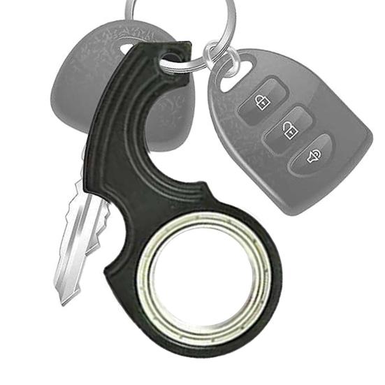 Fingertip Rotating Toy Keychain Metal Gadget Anti Stress Keyring Spinner Fidget Toy Stress Relief & Anti-Anxiety Sensory