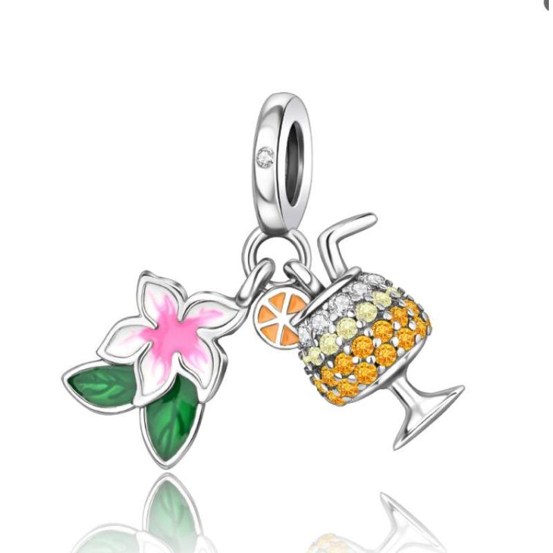 Оригинальные медные разноцветные расписные шармы, художественные бусины-палитры, подвески, подходят для браслета, ожерелья, DIY ювелирные изделия, подарок