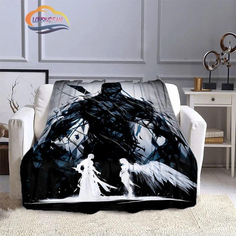 Ghost Blade Blanket 3D Printing Sexy   by Wolp Flannel Cashmere Blanket Girl Gift Beautiful Cartoon Girl