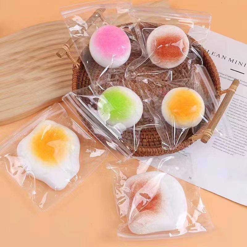 Трансграничные игрушки-антистресс: Жидкое тесто из яичного желтка, Вентиляционное отверстие для гамбургера и Чашка для белки. Медленное восстановление формы, щипайте и сжимайте для снятия стресса.