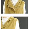 Women's Cardigan Vest Double Corduroy Cardigan Vest Jacket Autumn Winter Lapel Vest Top Vintage
