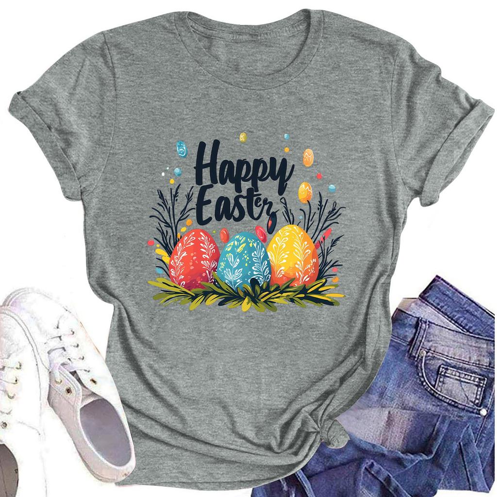 Женский топ с круглым вырезом, повседневный принт, футболка с короткими рукавами