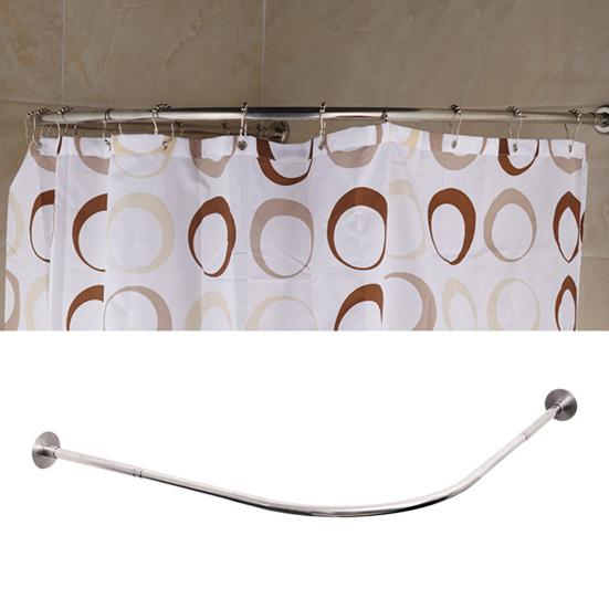 Yousheng L-образный карниз для занавески для душа из нержавеющей стали, телескопический регулируемый угловой штанга для ванной комнаты, ванна, черный карниз для душа, 90 градусов