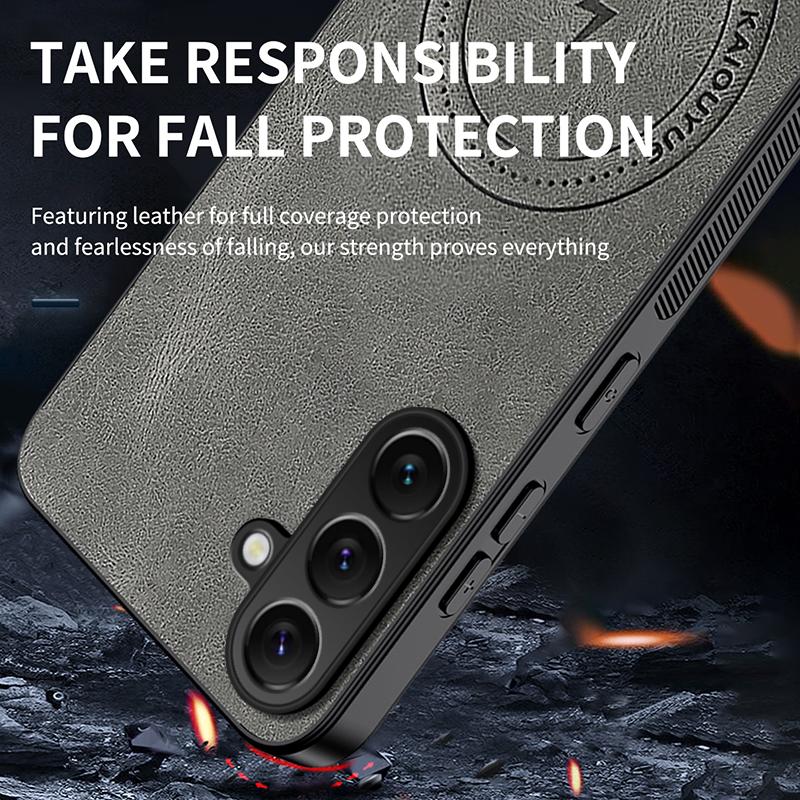 For Samsung A17 New Style Luxury Leather Phone Case For Samsung Galaxy A17 Magnetic Wireless Charge Soft Cover Capa A17 Shell