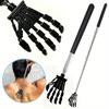Extra-Long Telescopic Back Scratcher Stainless Steel Hand Massager with Non-Slip Rubber Grip Ideal for Hard-to-Reach Areas