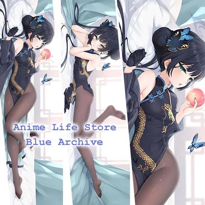 Новая наволочка для тела Kisaki, персиковая кожа, 2WAY Dakimakura, аниме, синий архив, наволочка для косплея, чехол для подушки для сна, обнимания, декор