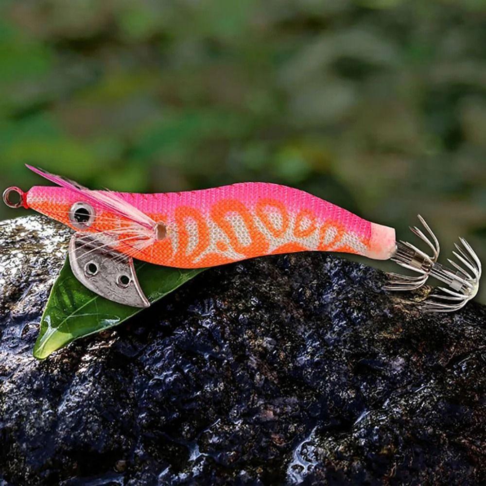 4/5Pcs 3D Eyes Artificial Fishing Lures Artificial Squid Jig Hook All Kinds of Fishing Places