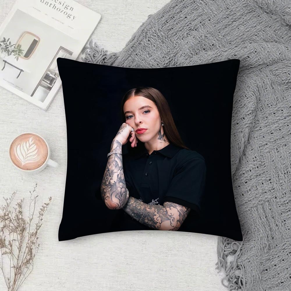 Наволочка с изображением певицы Young Miko, квадратная, двусторонняя печать, короткий плюш, чехол для диванной подушки, подушка для спальни