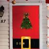 Christmas Door Wreath Realistic Rustic Tree Shaped Garland Front Door Wreath Decoration For Wall Indoor Porch Garage Window