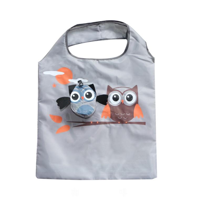 Милая складная сумка для покупок с животным принтом совы, экологически чистая дорожная женская сумка на плечо, женская многоразовая сумка-тоут