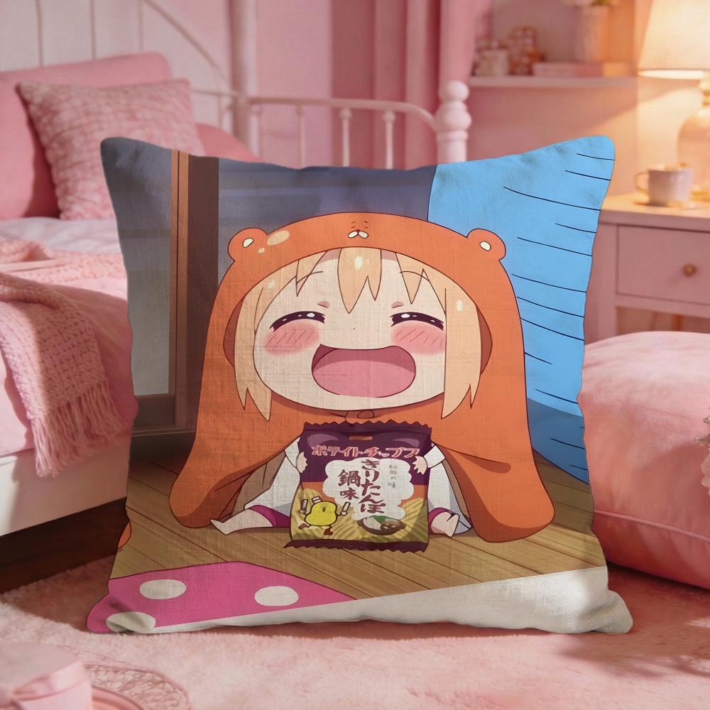 HHimouto UmaruchanS Cushion Cover Premium Comfort Reversible Pillow Cove Two In One Design For Any Room Car Interior