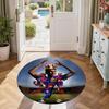 Yamal Round Area Rug Design for Study room Balcony Foyer Game Room Antislip Round Carpet Anime Office Decor Perfect Gift for Women Men