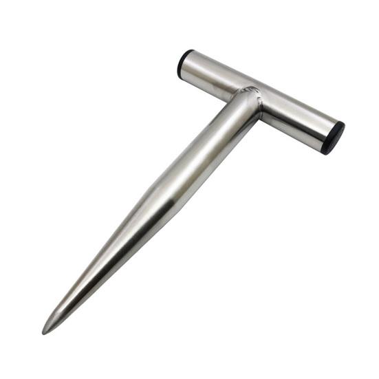 Stainless Steel Hand Dibber Plant Hole Digger Garden Planting Tool with T-Handle Soil Digging Tool for Planting Bulbs Tulips Daffodils Vegetable
