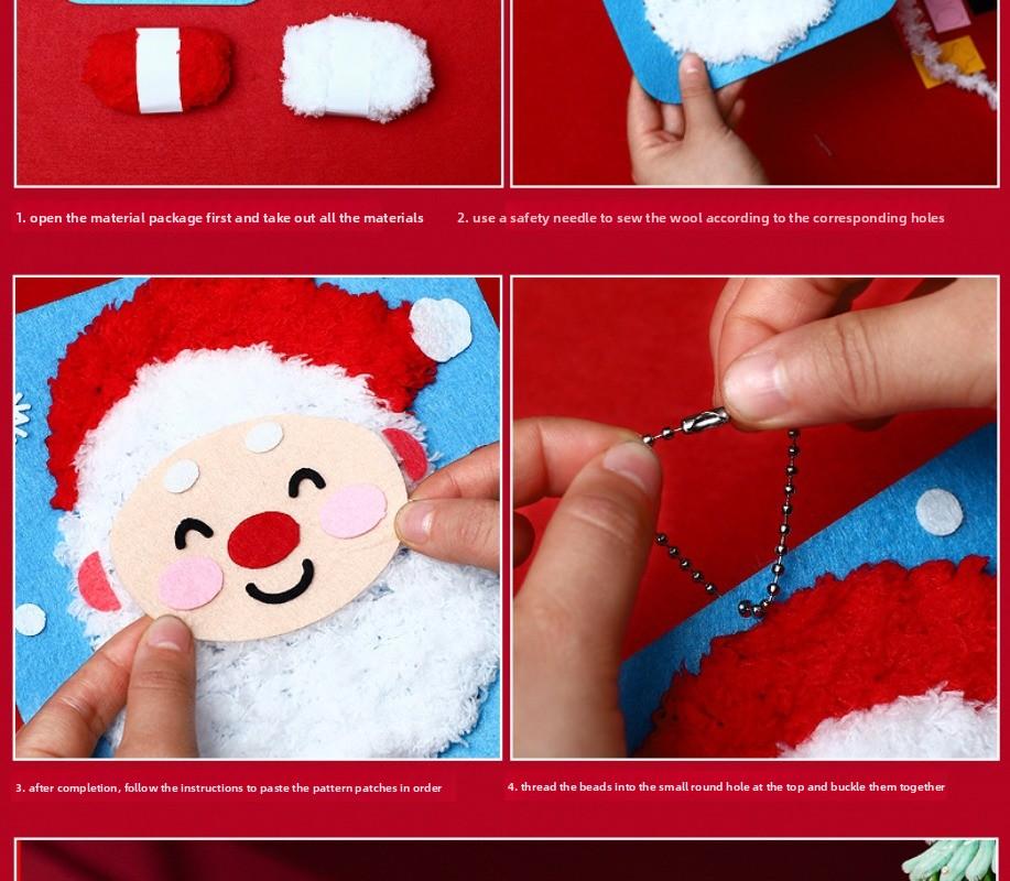 Christmas Children's Handmade Decoration Non-woven Fabric Sewing, Drawing, Puzzle DIY Material Small Gift