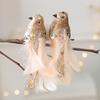 Realistic Christmas Tree Pendants White Doves Feather Birds Ornaments  Wedding Decoration