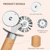 Pasta Cutter Wheel - Fluted Pastry Cutter Double Wheel Ravioli Cutter