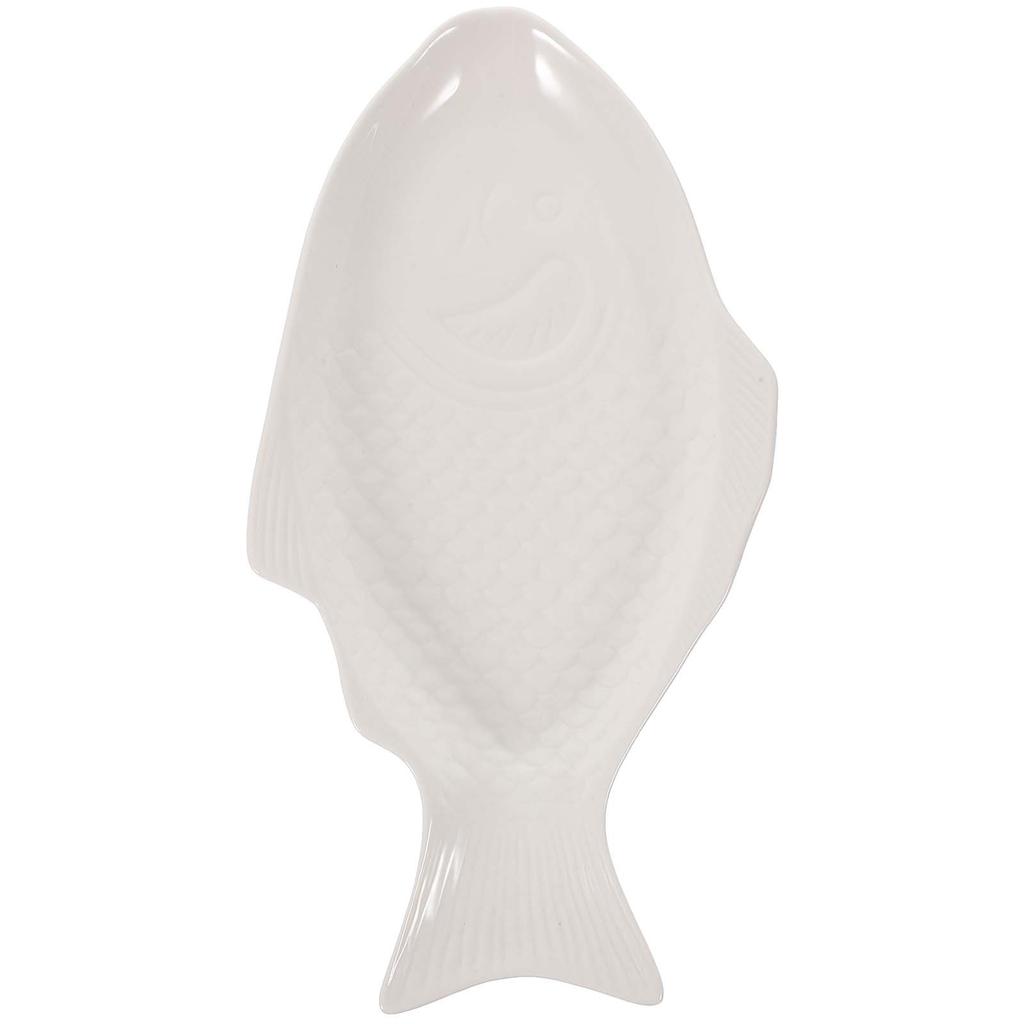 13 Inch Dark Green Creative Ceramic Fish Shaped Dish Snack Storage Party Serving Tray for Home Restaurant Wedding Decorative