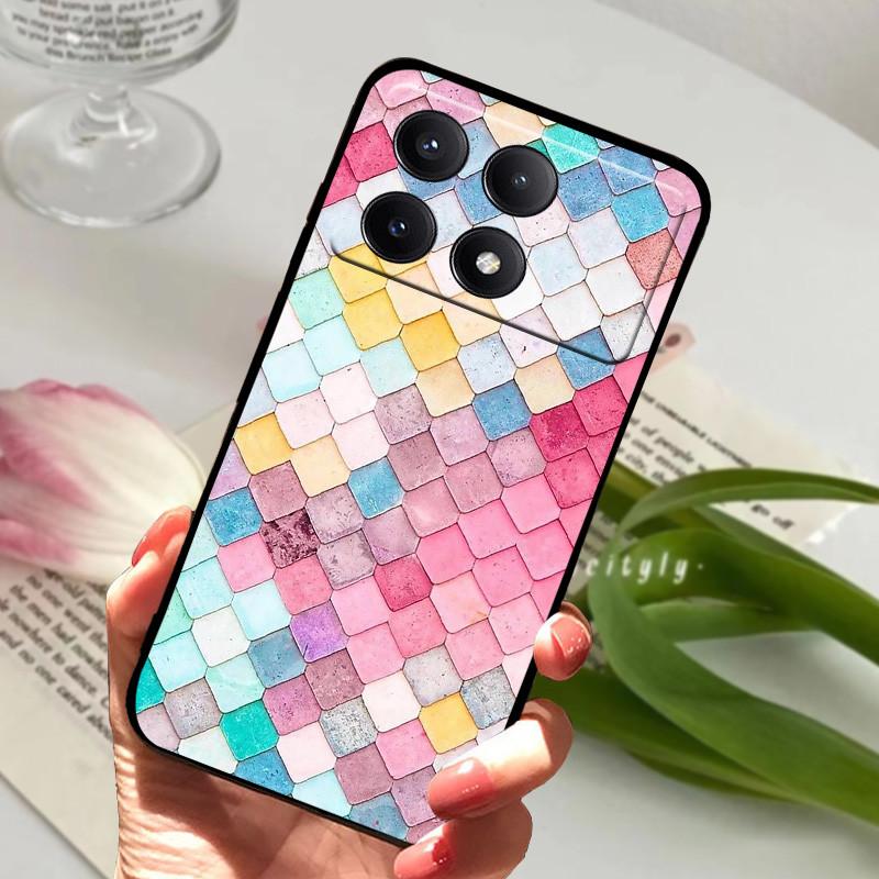 Чехол для POCO X6 Pro 5G Чехол POCOX6 Ударопрочный Мягкий ТПУ Силиконовый Чехол для Телефона Для Xiaomi POCO X6 Pro 5G Capa Мультяшный Матовый Бампер