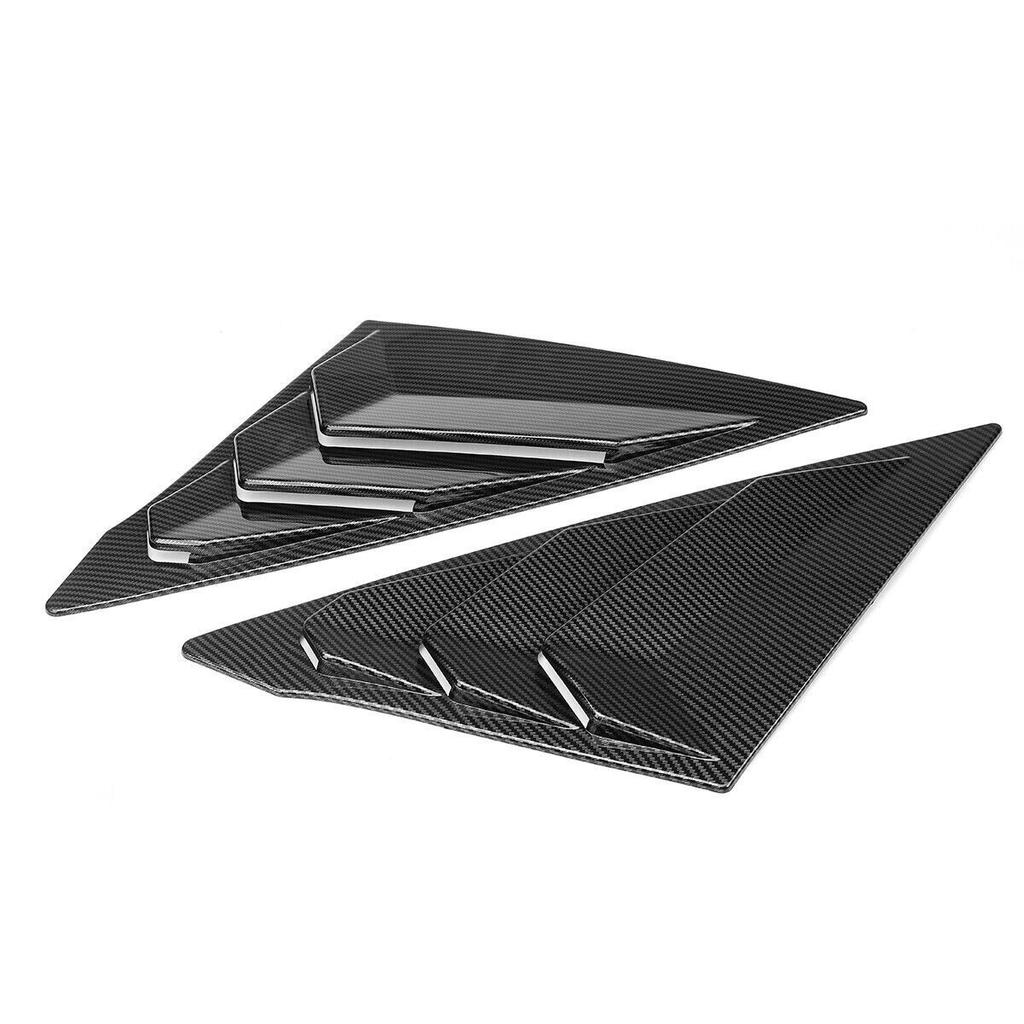 For Honda Civic 11th Gen Sedan 2025 Car Rear Louver Window Side Shutter Cover Trim Sticker Vent Scoop ABS Carbon Fiber Black