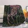 1PC Retro-style animals Print FlAannel Blanket, High quality Comfortable for All Seasons, Home Decor, Warmth and Comfort