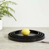 Wood Tea Tray Black Food Plate Tableware Serving Tray  Restaurant