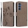 For Samsung Galaxy M35 5G PU Leather Cases Flower Pattern Wallet Stand Phone Cover with Strap